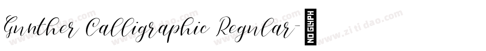 Gunther Calligraphic Regular字体转换